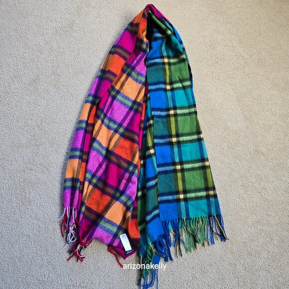 kate spade Accessories - NWOT kate spade Plaid Mix Yarn Dye Wool Multicolor Colorful